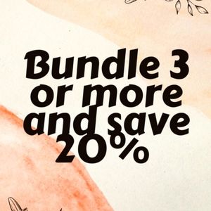 Choose 3 or more and get 20% off!